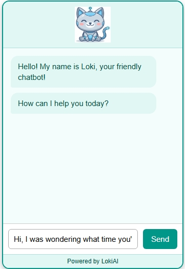 Rowe AI chat widget preview